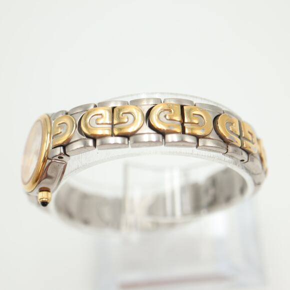 Vintage Gruen Swiss Two Tone Womens Watch 20mm MOP Dial Sapphire w New Battery - Picture 10 of 16